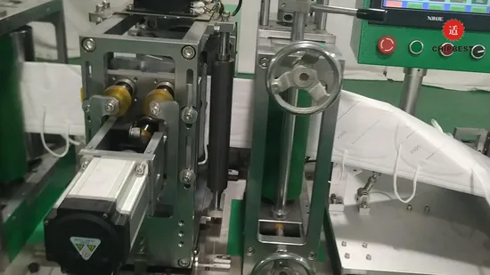 Macchina completamente automatica per la realizzazione di maschere pieghevoli in lega di alluminio KN95
